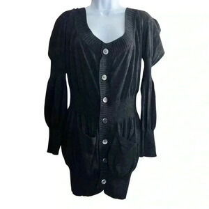 Junya Watanabe Comme des Garçons Puff Sleeve Wool Cardigan – Rare Made in Japan